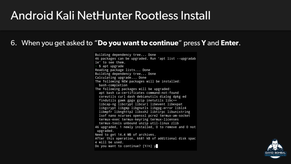Prompt to choose yes or no during package upgrade