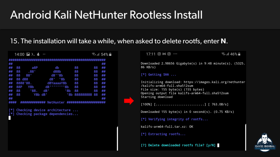 Prompt to delete rootfs during installation