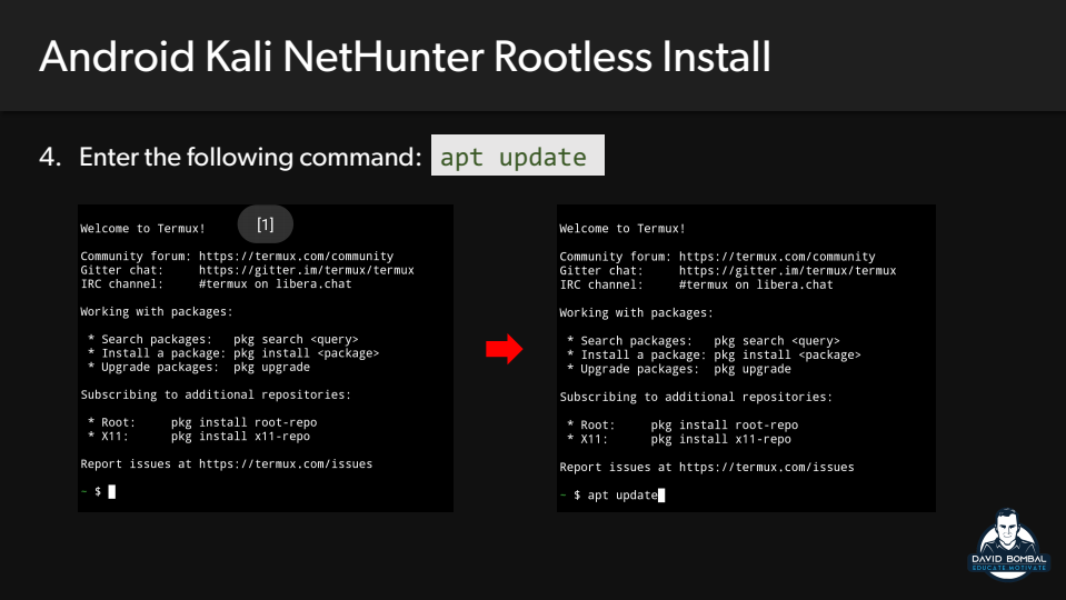 Updating package list in Termux